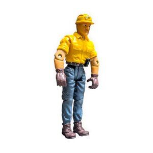 CAT Heavy Equipment Operator Action Figure 4" Construction Worker Good Condition